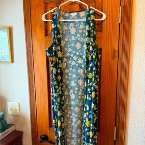 LuLaroe sleeveless long coverup